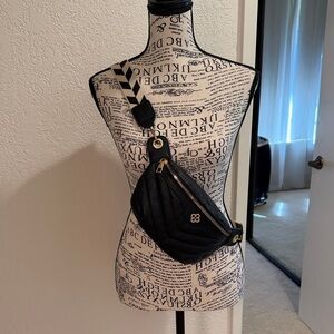 Black Quilted Crossbody Bag